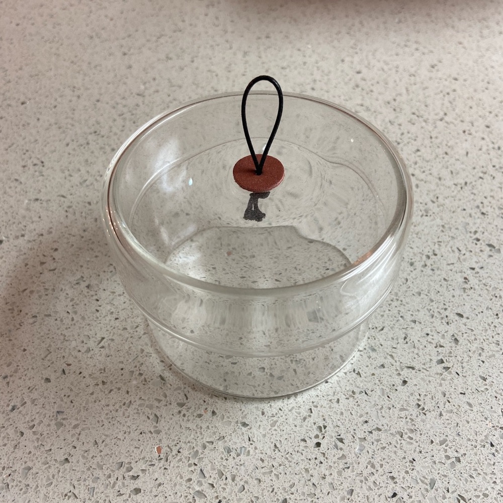 Clear round jar